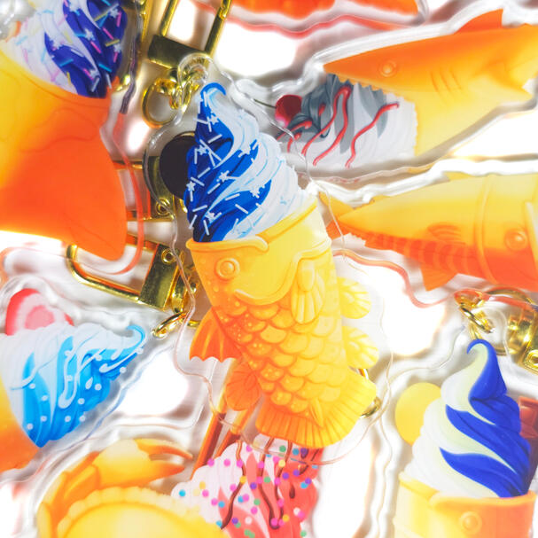 Taiyaki Ice Cream Keychains