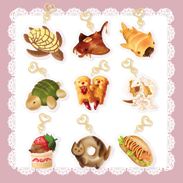 Food Animal Keychains