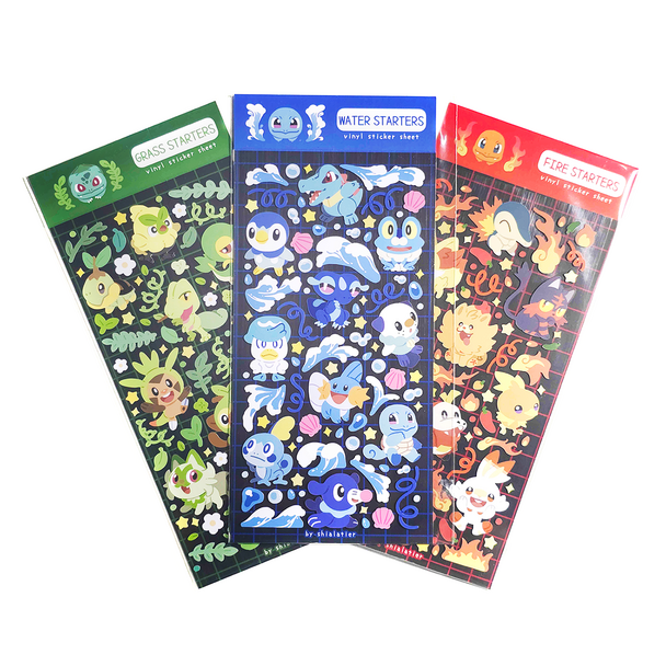 Pkmn Starter Deco Stickers